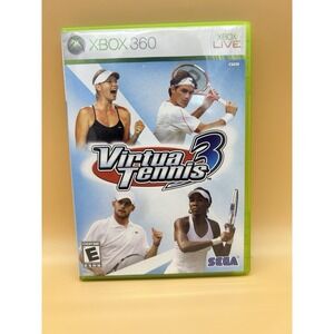 Virtua Tennis 3 Xbox 360 LIVE Complete CIB Tested Working Sega
